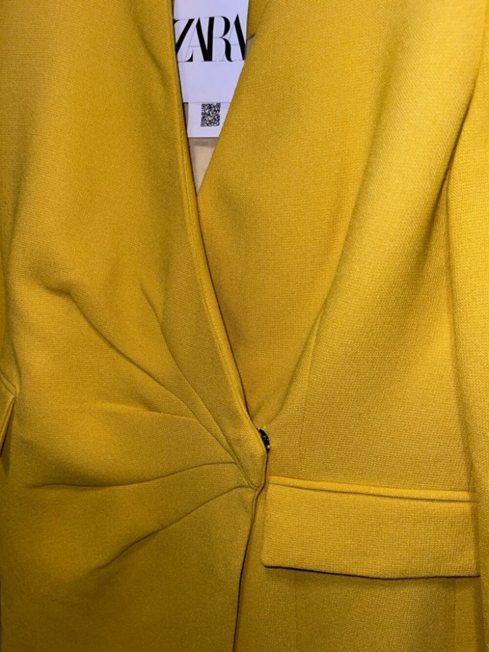 Zara Yellow Texture Blazer - Size M
